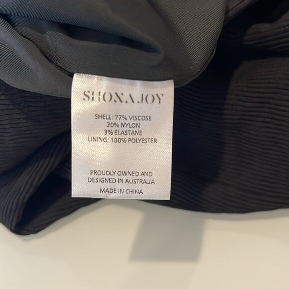 Shona Joy Simone Fitted Cutout Black Midi Dress Size 4 - Picture 8 of 8